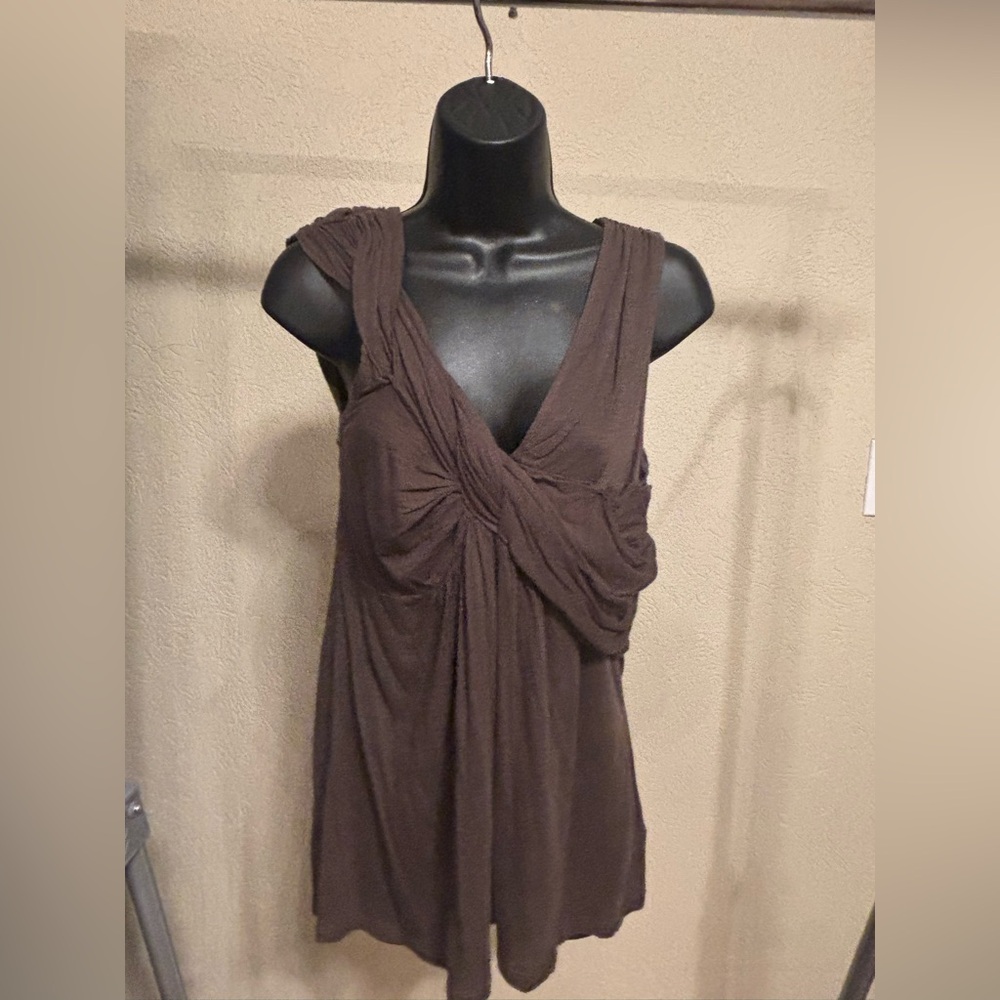 Dark green sleeveless top